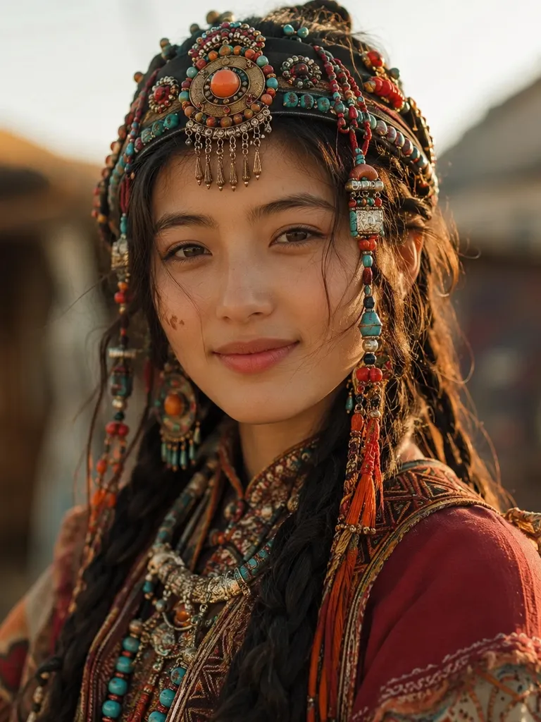 Пример: ии фото в стиле этно