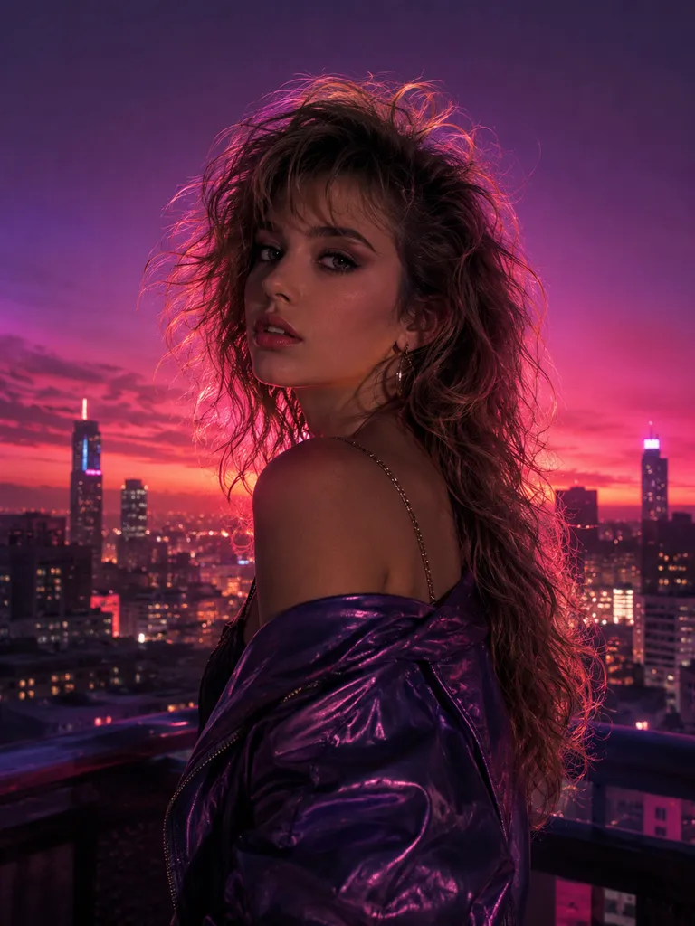 Пример: ии фото в стиле retrowave